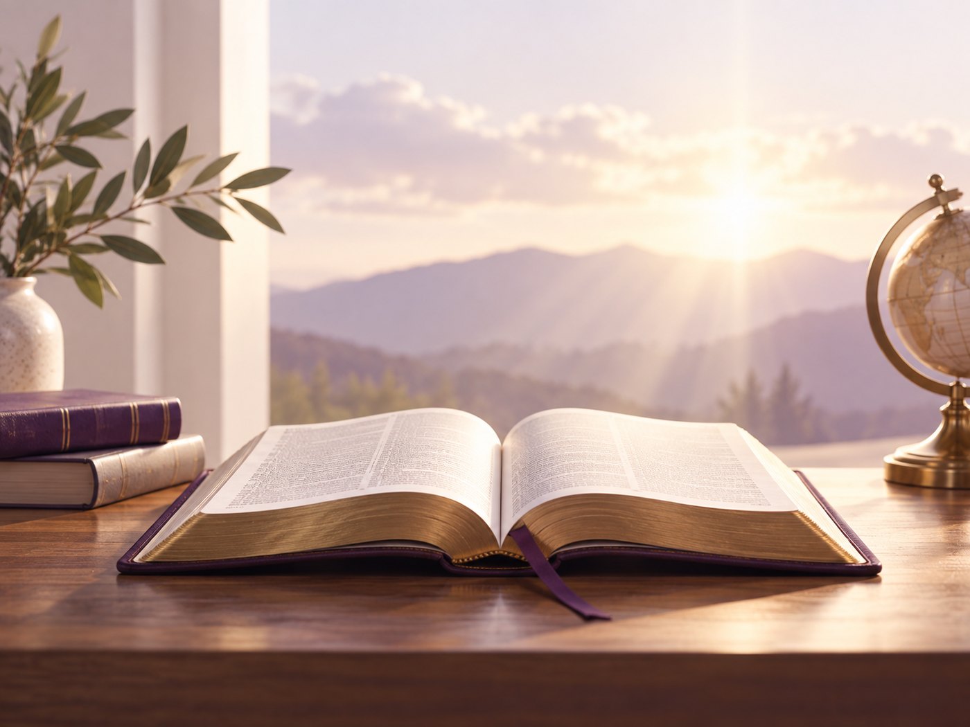 Biblia abierta y estudio sobre Dios